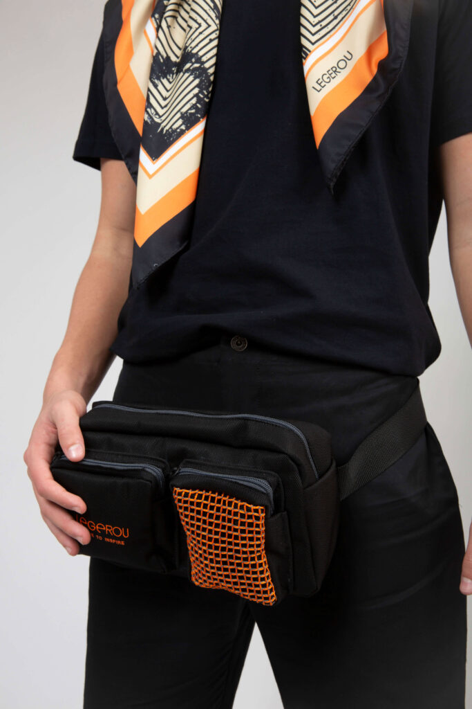 Black 3 Pocket Belt Bag.