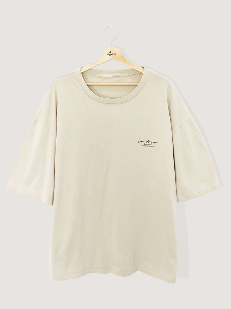 Stone White short Sleeve Oversized T-shirt.