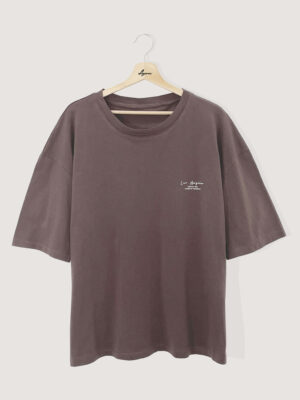 Brown short Sleeve Oversized T-shirt.