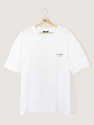 White short Sleeve Oversized T-shirt.